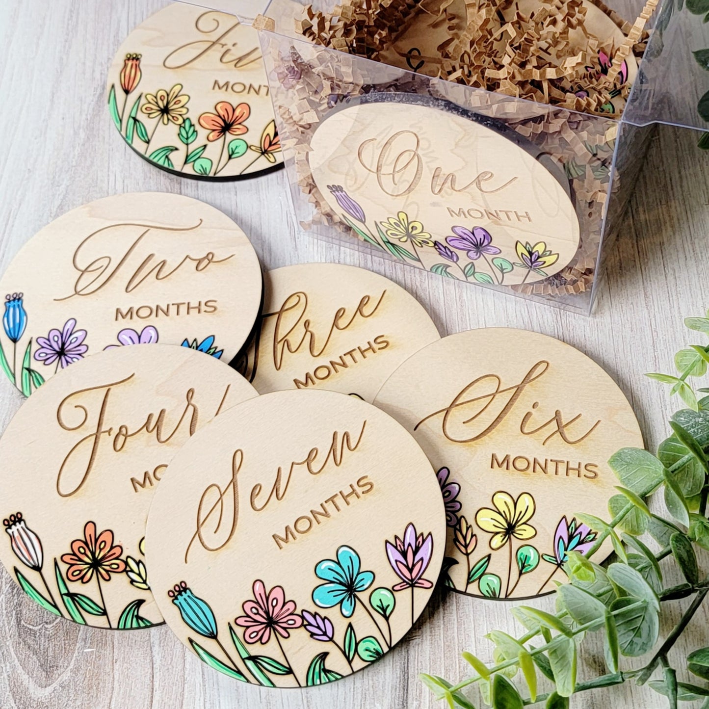 Baby Milestones Floral Design