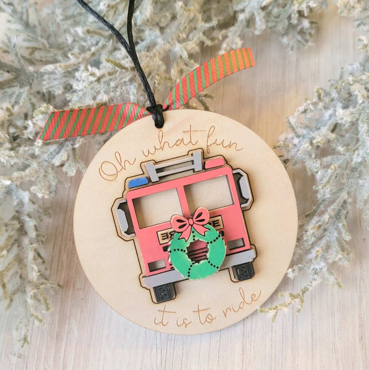 Oh What Fun- Fire Truck Ornament