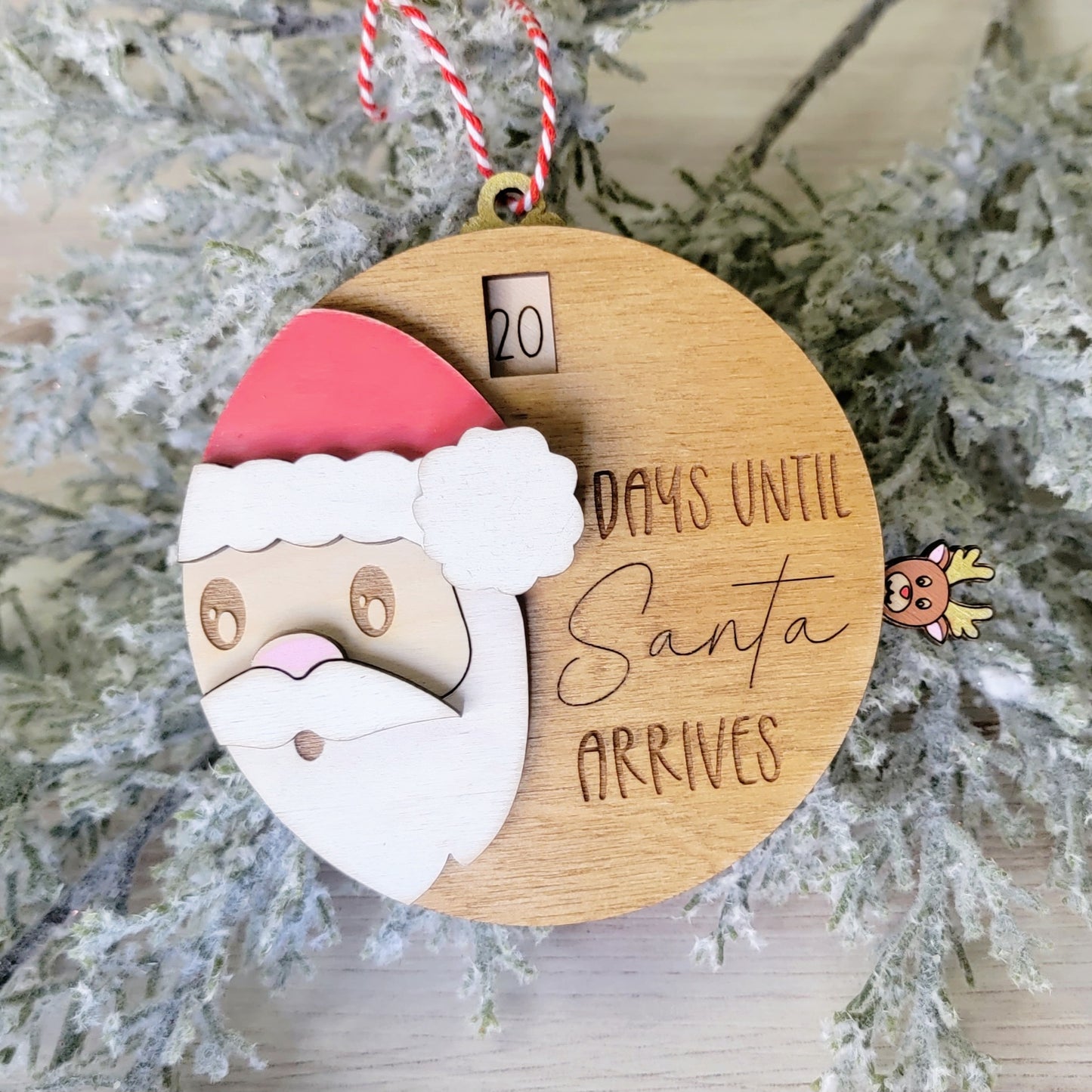 Santa Countdown Ornament