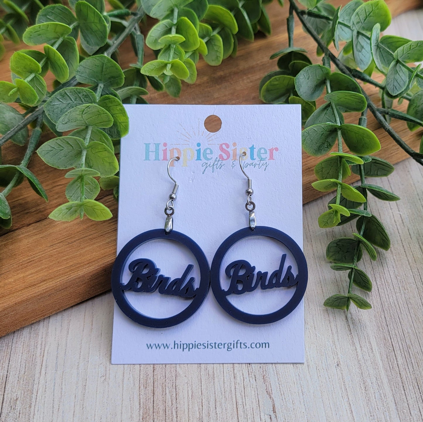 Birds Circle Hoop Earrings