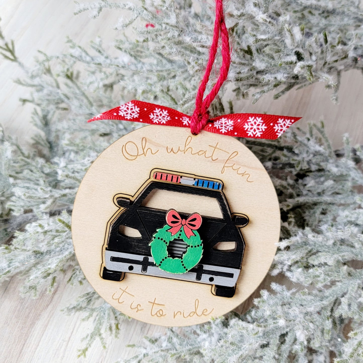 Oh What Fun- Police Car Ornament