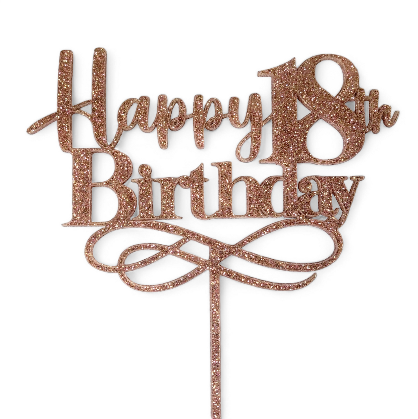 Happy Birthday Cake Topper with Age