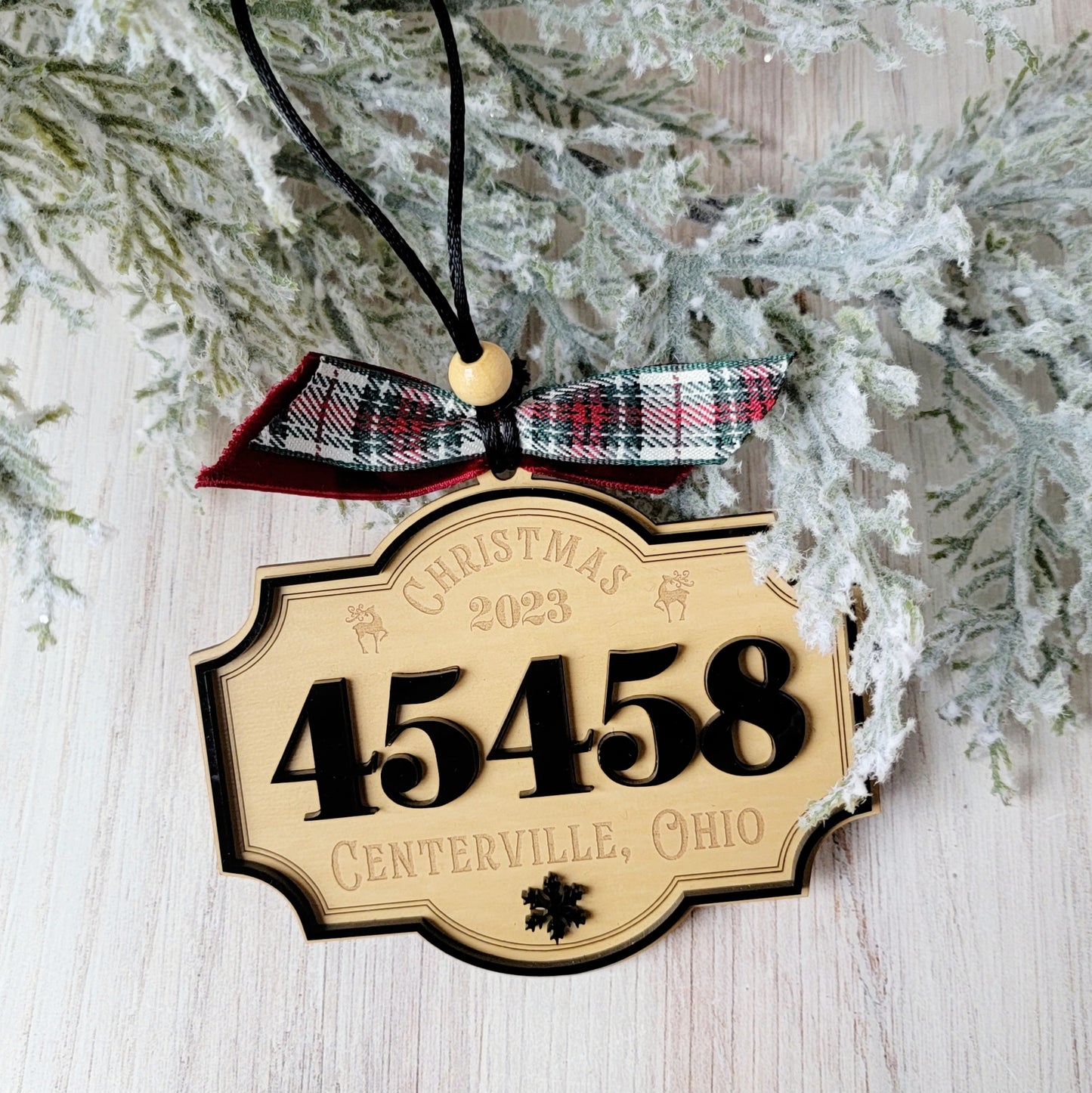 Zip Code Christmas Ornament