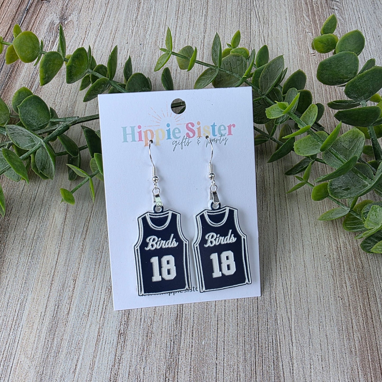 Birds Jersey Dangle Earrings