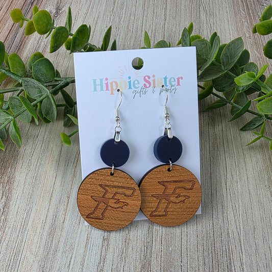 Firebird Wooden Earrings