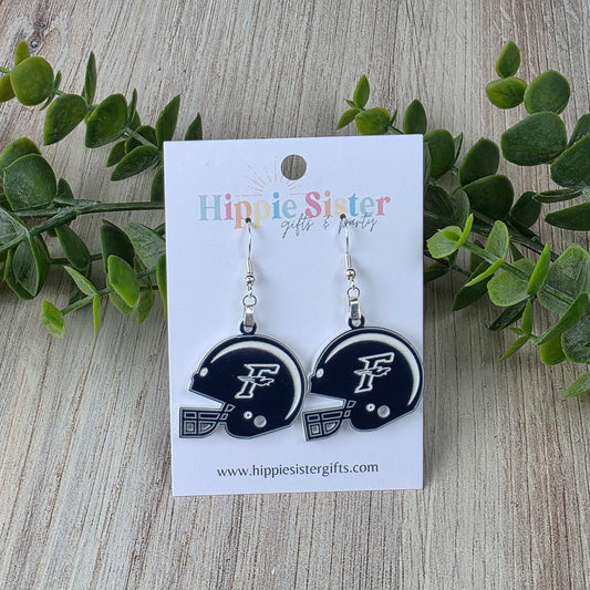 Firebird Helmet Dangle Earrings