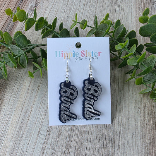 Glitter Birds Earrings